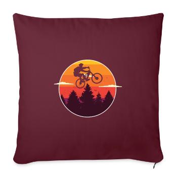 Maillot VTT VTT pour vététistes - Housse de coussin décorative 45 x 45 cm - bordeaux - Devant