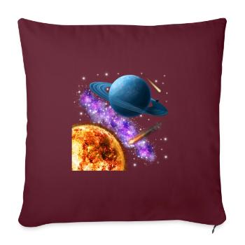 espace - Housse de coussin décorative 45 x 45 cm - bordeaux - Devant