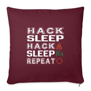 Hacker Hacking Programming Computer - Sofakissenbezug 45 x 45 cm - Burgunderrot - Vorne