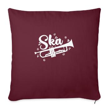 Ska Trompette Swing Jazz Style de Musique - Housse de coussin décorative 45 x 45 cm - bordeaux - Devant