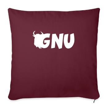 Gnous Antilope Afrique Amoureux des animaux - Housse de coussin décorative 45 x 45 cm - bordeaux - Devant