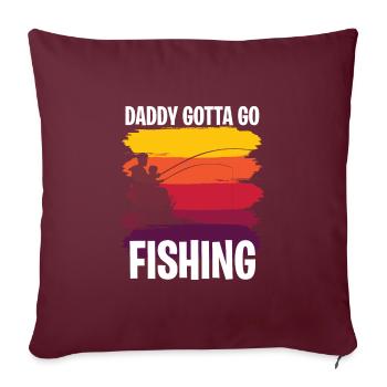 Cadeau de fête des pères pour papa pour la fête des hommes - Housse de coussin décorative 45 x 45 cm - bordeaux - Devant