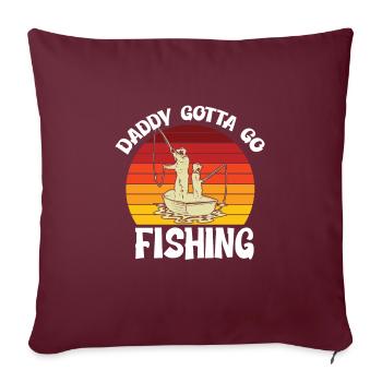 Cadeau de fête des pères pour papa pour la fête des hommes - Housse de coussin décorative 45 x 45 cm - bordeaux - Devant