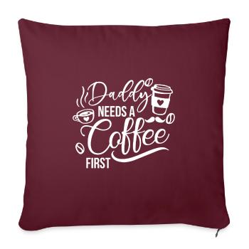 Cadeau de fête des pères pour papa pour la fête des hommes - Housse de coussin décorative 45 x 45 cm - bordeaux - Devant