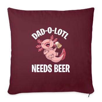 Cadeau de fête des pères pour papa pour la fête des hommes - Housse de coussin décorative 45 x 45 cm - bordeaux - Devant
