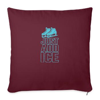 Il suffit d’ajouter une patinoire de patinoire - Housse de coussin décorative 45 x 45 cm - bordeaux - Devant
