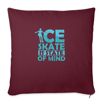 Le patin à glace est un état d’ - Housse de coussin décorative 45 x 45 cm - bordeaux - Devant