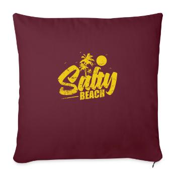 Salty Beach Palmen Baum Urlaub - Sofakissenbezug 45 x 45 cm - Burgunderrot - Vorne
