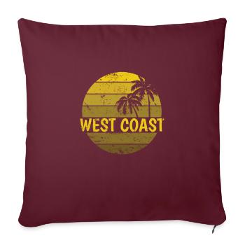 West Coast Palm Holiday Beach - Housse de coussin décorative 45 x 45 cm - bordeaux - Devant
