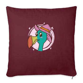 joli oiseau dodo coccinelle de l’île Maurice - Housse de coussin décorative 45 x 45 cm - bordeaux - Devant
