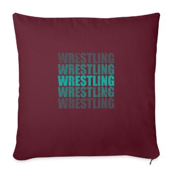 Spectacle de lutte Ring Fight Spectacle - Housse de coussin décorative 45 x 45 cm - bordeaux - Devant