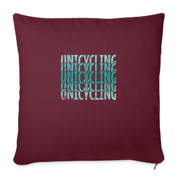 Unicycle Cyclisme Loisir - Housse de coussin décorative 45 x 45 cm - bordeaux - Devant