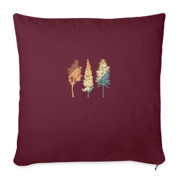 Baumfreunde in der Natur Blätter Umwelt - Sofakissenbezug 45 x 45 cm - Burgunderrot - Vorne