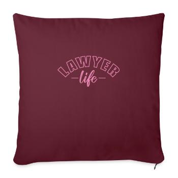 Lawyer Life Beruf Jurist - Sofakissenbezug 45 x 45 cm - Burgunderrot - Vorne