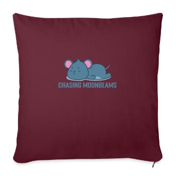 Pyjamas Chasing Moonbeams - Housse de coussin décorative 45 x 45 cm - bordeaux - Devant