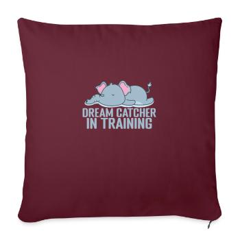 Capteur de rêves en pyjama d’entraînement - Housse de coussin décorative 45 x 45 cm - bordeaux - Devant