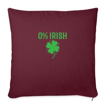 0% Irlandais Saint-Patrick - Housse de coussin décorative 45 x 45 cm - bordeaux - Devant