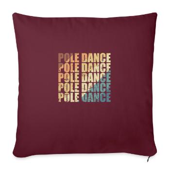Pole Dance Stange Balance - Sofakissenbezug 45 x 45 cm - Burgunderrot - Vorne