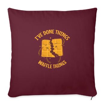 J’ai fait Things Waffle Things Snack Pastry - Housse de coussin décorative 45 x 45 cm - bordeaux - Devant