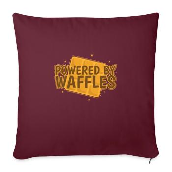 Propulsé par Waffles Dough Pastry Snack - Housse de coussin décorative 45 x 45 cm - bordeaux - Devant