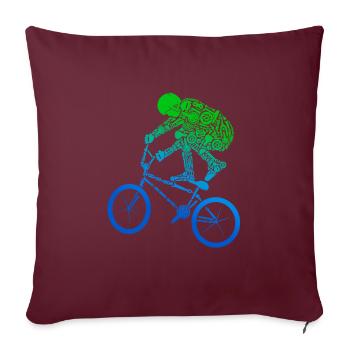 BMX Bike Stunts Bike Jungen Fahrrad BMX Kinder - Sofakissenbezug 45 x 45 cm - Burgunderrot - Vorne