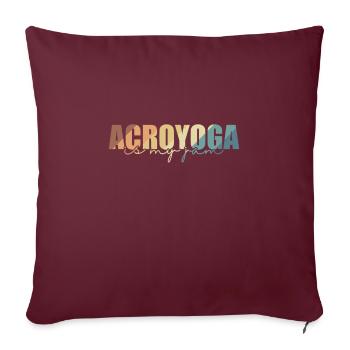 L’acroyoga, c’est mon Jam Fitness Sport Balance - Housse de coussin décorative 45 x 45 cm - bordeaux - Devant