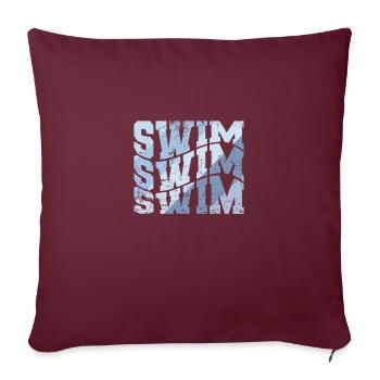 Natation Sport Entraînement - Housse de coussin décorative 45 x 45 cm - bordeaux - Devant