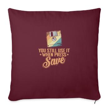 Vous l'utilisez toujours lorsque vous appuyez sur Enregistrer la mémoire - Housse de coussin décorative 45 x 45 cm - bordeaux - Devant