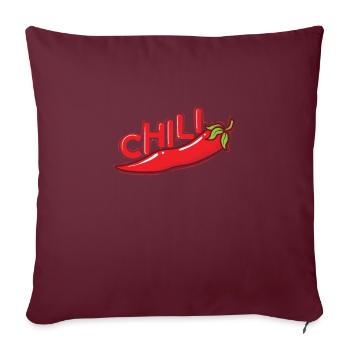 Chili Épice Scoville - Housse de coussin décorative 45 x 45 cm - bordeaux - Devant