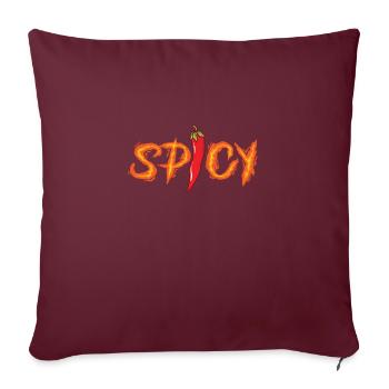 Piment épicé Épicé Chaleur - Housse de coussin décorative 45 x 45 cm - bordeaux - Devant