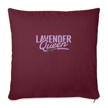 Lavande Reine plante jardin parfum - Housse de coussin décorative 45 x 45 cm - bordeaux - Devant