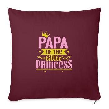 Papa de la petite princesse - Housse de coussin décorative 45 x 45 cm - bordeaux - Devant