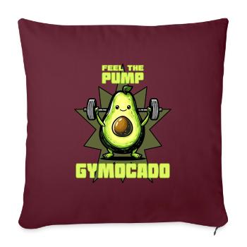 Gymocado - l’avocat actif - Housse de coussin décorative 45 x 45 cm - bordeaux - Devant