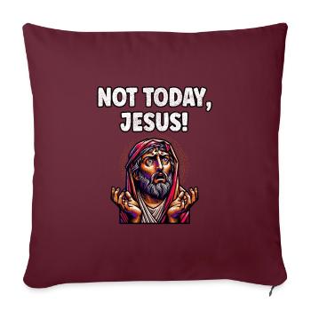 Lustiger Anti-Religions-Atheist-Agnostiker - Sofakissenbezug 45 x 45 cm - Burgunderrot - Vorne
