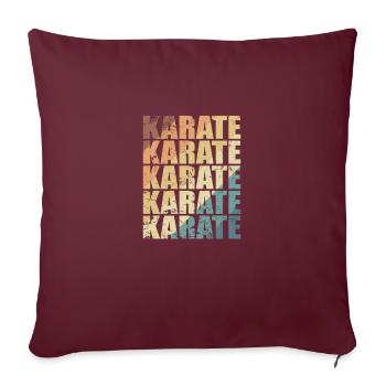 Karate Training Kampfsport - Sofakissenbezug 45 x 45 cm - Burgunderrot - Vorne