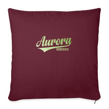 Aurora, une ville de l’État du Colorado - Housse de coussin décorative 45 x 45 cm - bordeaux - Devant