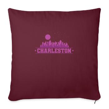 Charleston, une ville de l’État de Caroline du Sud, aux États-Unis. - Housse de coussin décorative 45 x 45 cm - bordeaux - Devant