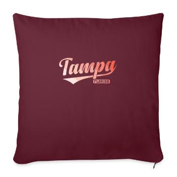 Tampa, une ville de l’État de Floride aux États-Unis - Housse de coussin décorative 45 x 45 cm - bordeaux - Devant