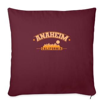 Anaheim, une ville de Californie - Housse de coussin décorative 45 x 45 cm - bordeaux - Devant