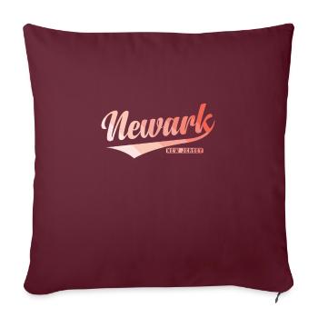 Newark New Jersey Stadt in den USA - Sofakissenbezug 45 x 45 cm - Burgunderrot - Vorne
