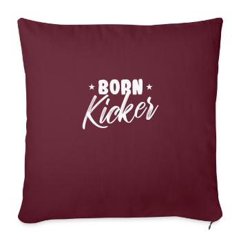 Born Kicker Rubber Ball Kickball - Housse de coussin décorative 45 x 45 cm - bordeaux - Devant