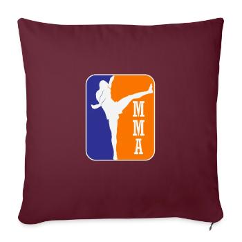 Coup de pied haut d’arts martiaux mixtes - Housse de coussin décorative 45 x 45 cm - bordeaux - Devant