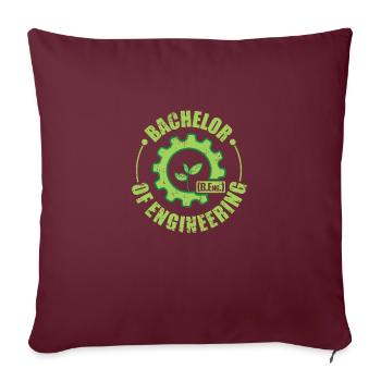 Bachelor of Engineering Ingenieurtechnik - Sofakissenbezug 45 x 45 cm - Burgunderrot - Vorne