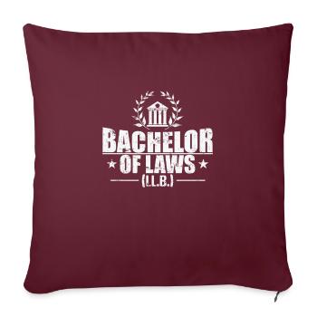 Licence en droit - Housse de coussin décorative 45 x 45 cm - bordeaux - Devant