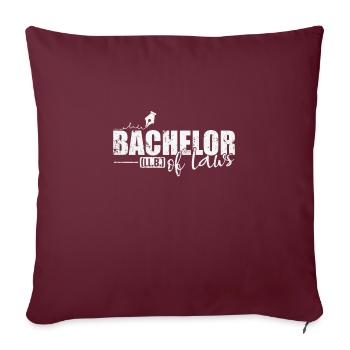 Bachelor of Laws (LL.B.) - Sofakissenbezug 45 x 45 cm - Burgunderrot - Vorne