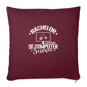 Baccalauréat en informatique (B.Comp.Sc.) - Housse de coussin décorative 45 x 45 cm - bordeaux - Devant