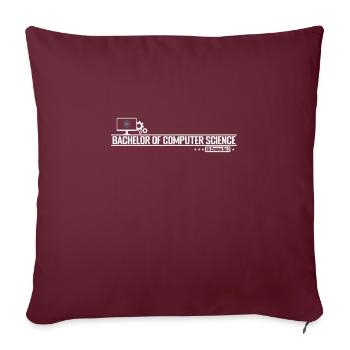 Licence en informatique - Housse de coussin décorative 45 x 45 cm - bordeaux - Devant