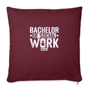Bachelor of Social Work Gemeinwesenarbeit - Sofakissenbezug 45 x 45 cm - Burgunderrot - Vorne