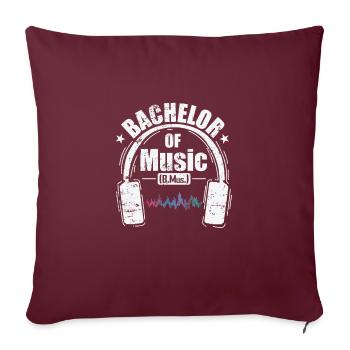 Bachelor of Music Musikstudien - Sofakissenbezug 45 x 45 cm - Burgunderrot - Vorne