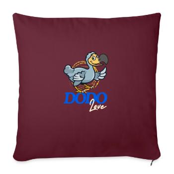 amical Dodo Love - Housse de coussin décorative 45 x 45 cm - bordeaux - Devant